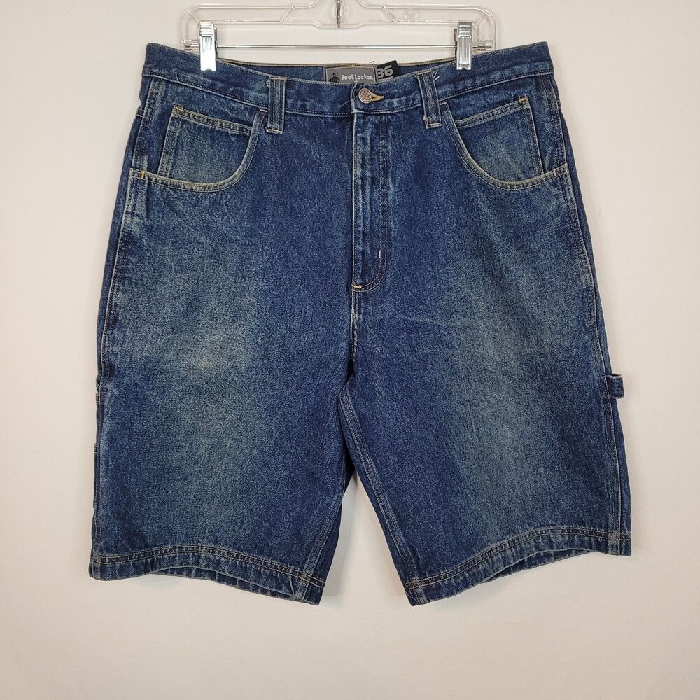 VTG Foot Locker Carpenter Jean Shorts Mens 36x11" Skate Y2K Baggy Gorp Workwear